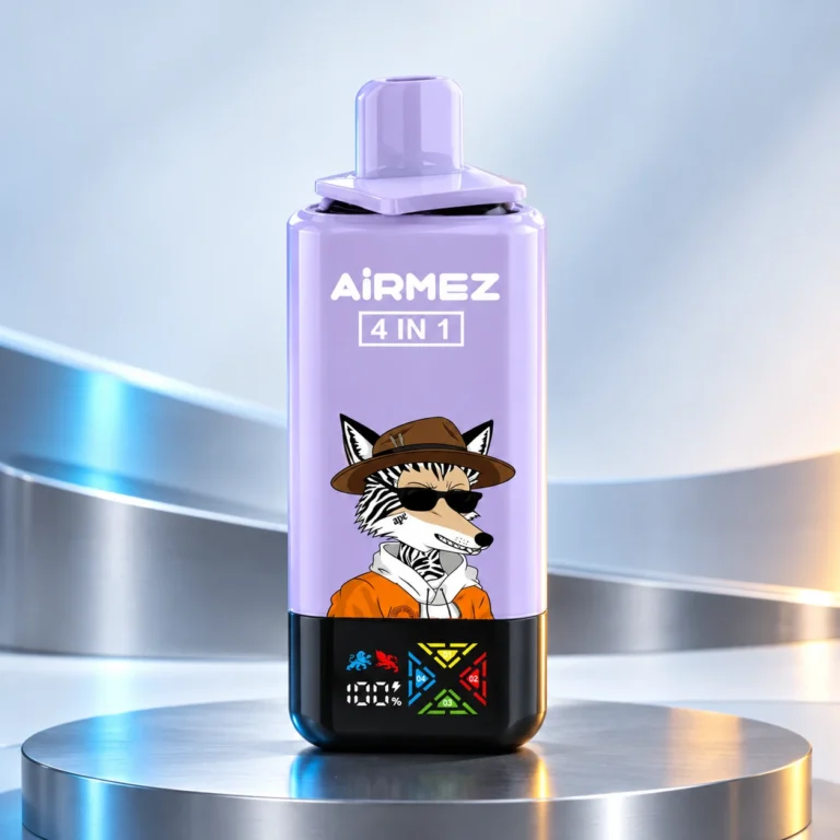 Airmez Fox 4-in-1 120K Puffs – Obrotowy E-Papieros 4w1 z Ekranem LED (60ml)